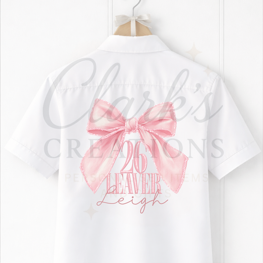 School Leavers Bow Shirt