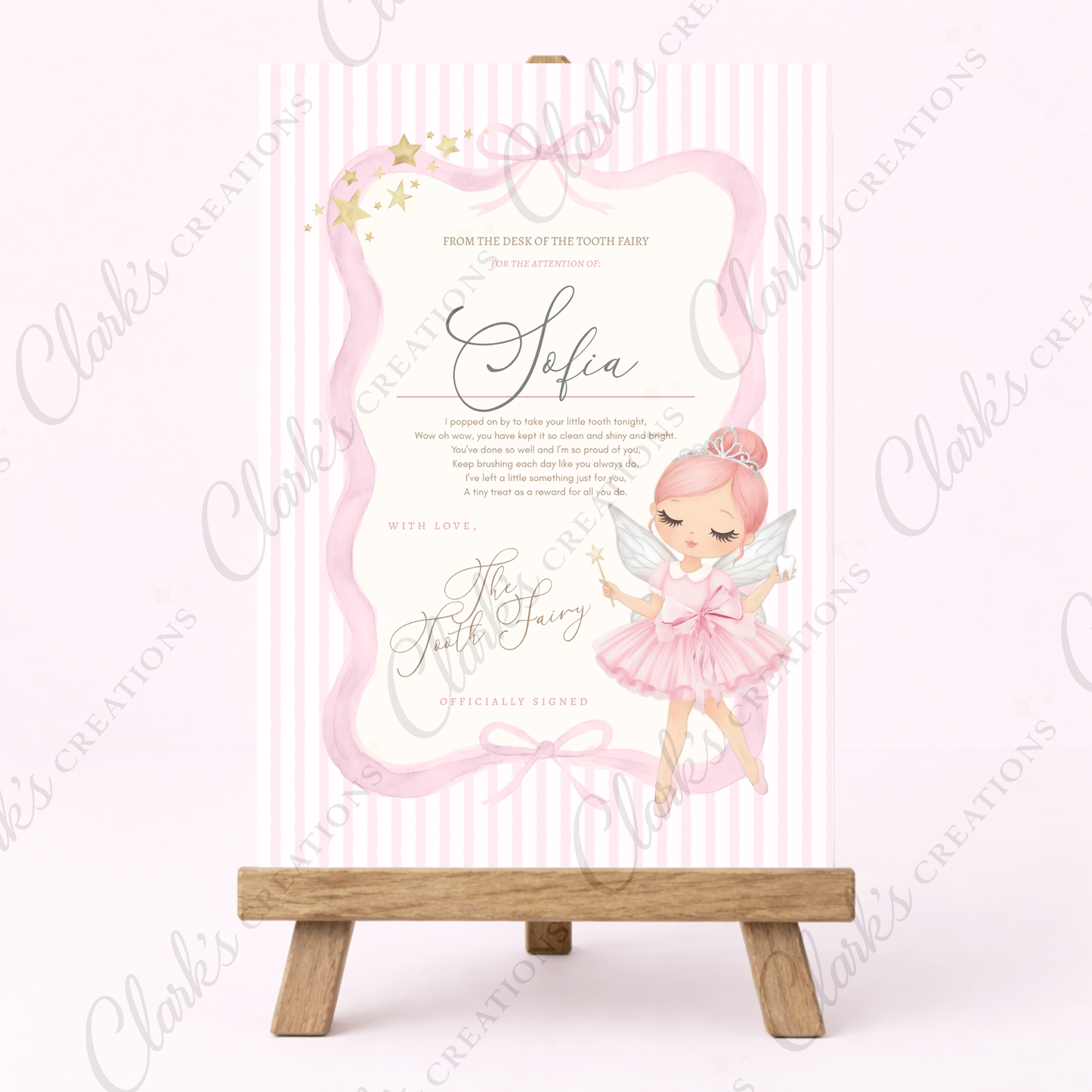 Tooth Fairy Certificate
