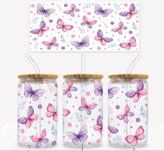 Butterfly Glass Can