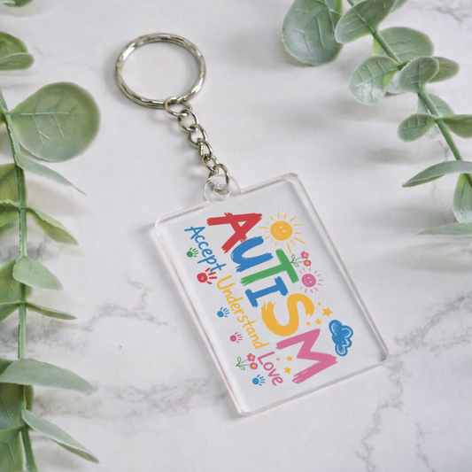 Autism - Accept understand love keyring