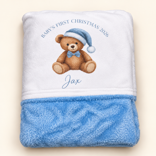 Personalised Baby’s First Christmas Blanket