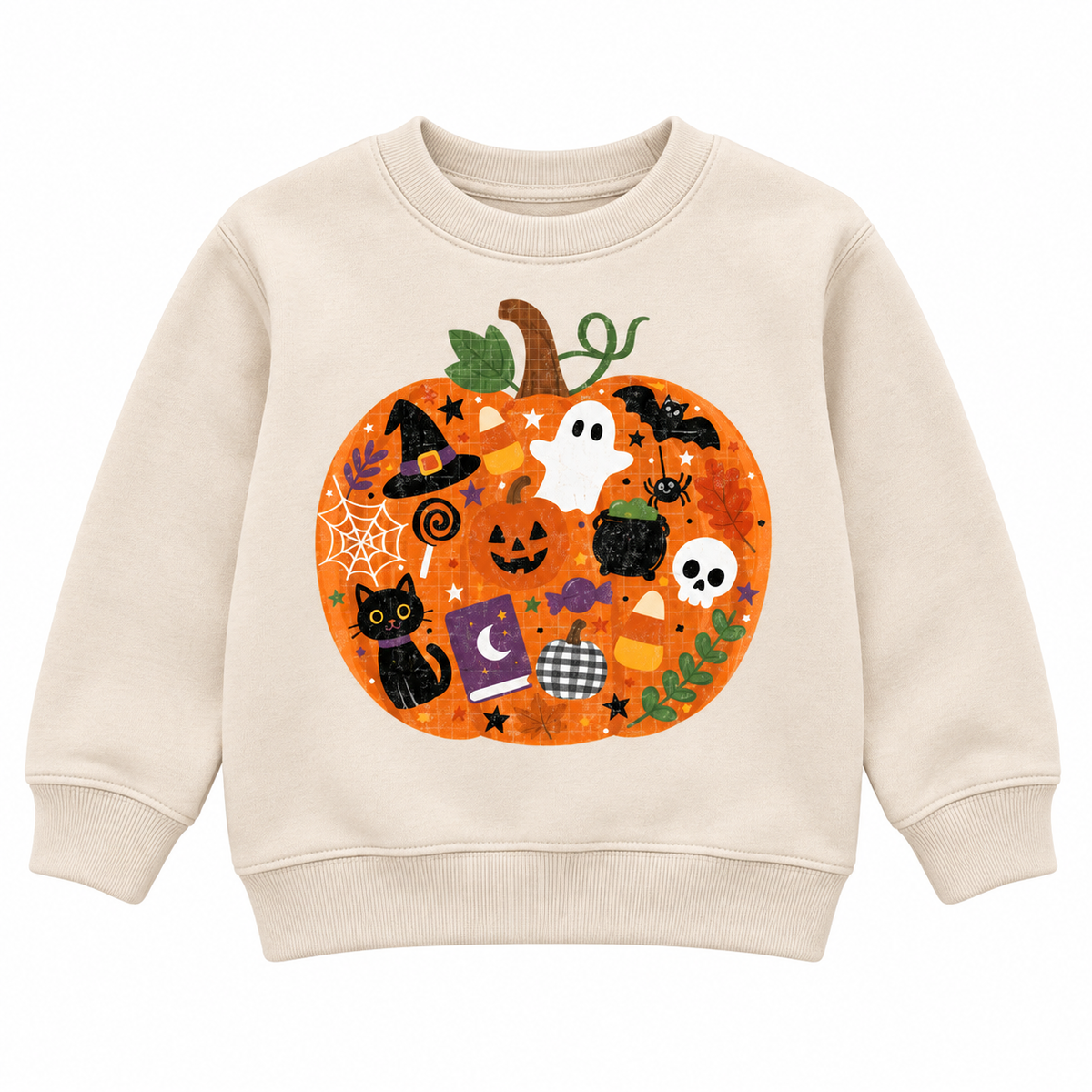 Cute retro Halloween characters children's sweatshirt
